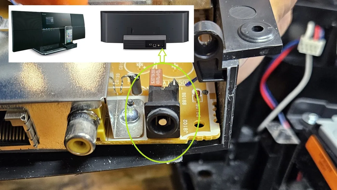FlickWerk Bern – Pioneer Stereo-Anlage: Lötstelle repariert